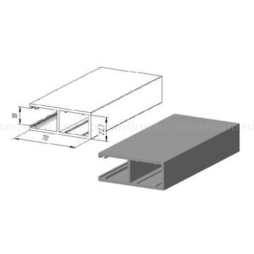 Направляющий профиль RG70BS под вставку-щетку усиленный