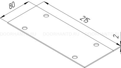 Пластина задняя для панелей спиральных ворот